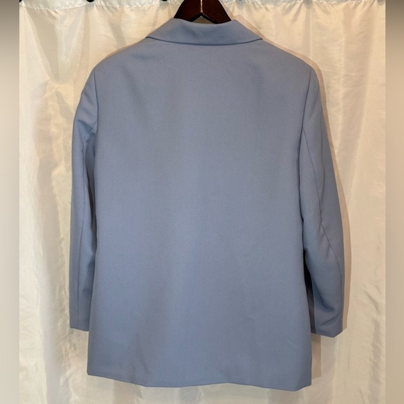 Liz Baker Petite Light Blue Skirt Suit Set – Size 12P & 14P - Picture 3 of 12